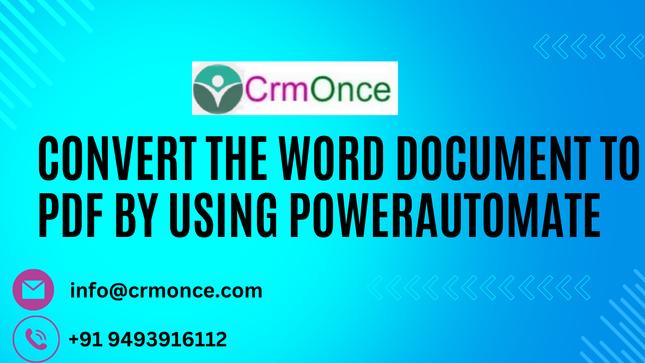 How to convert Word Document into PDF by using power Automate